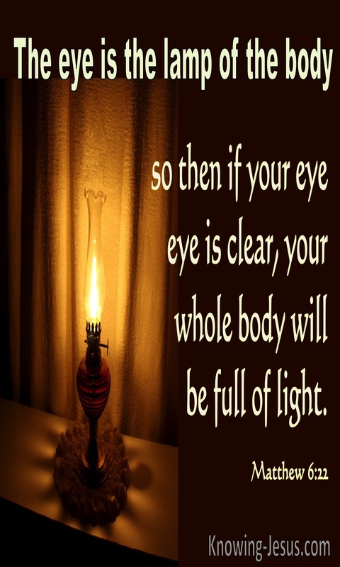 Matthew 6:22 The Eye Is The Lamp Of The Body (brown)